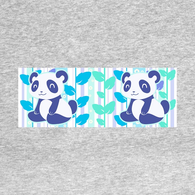 Blue Leaf Pandas by saradaboru